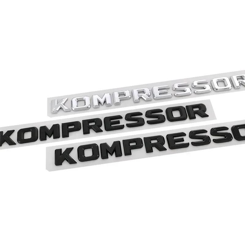 3D ABS Kompressor Logo Car Rear Trunk Emblem Badge Sticker For Mercedes Benz C E SLK C230 C180 C200 Car Styling Accessories BB1