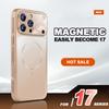 Матовый Магнитный Чехол из Стекла Corning для For Iphone 17 Air 14 1 16 12 13 Pro Max Plus Зарядка Ударопрочный Защитный Чехол