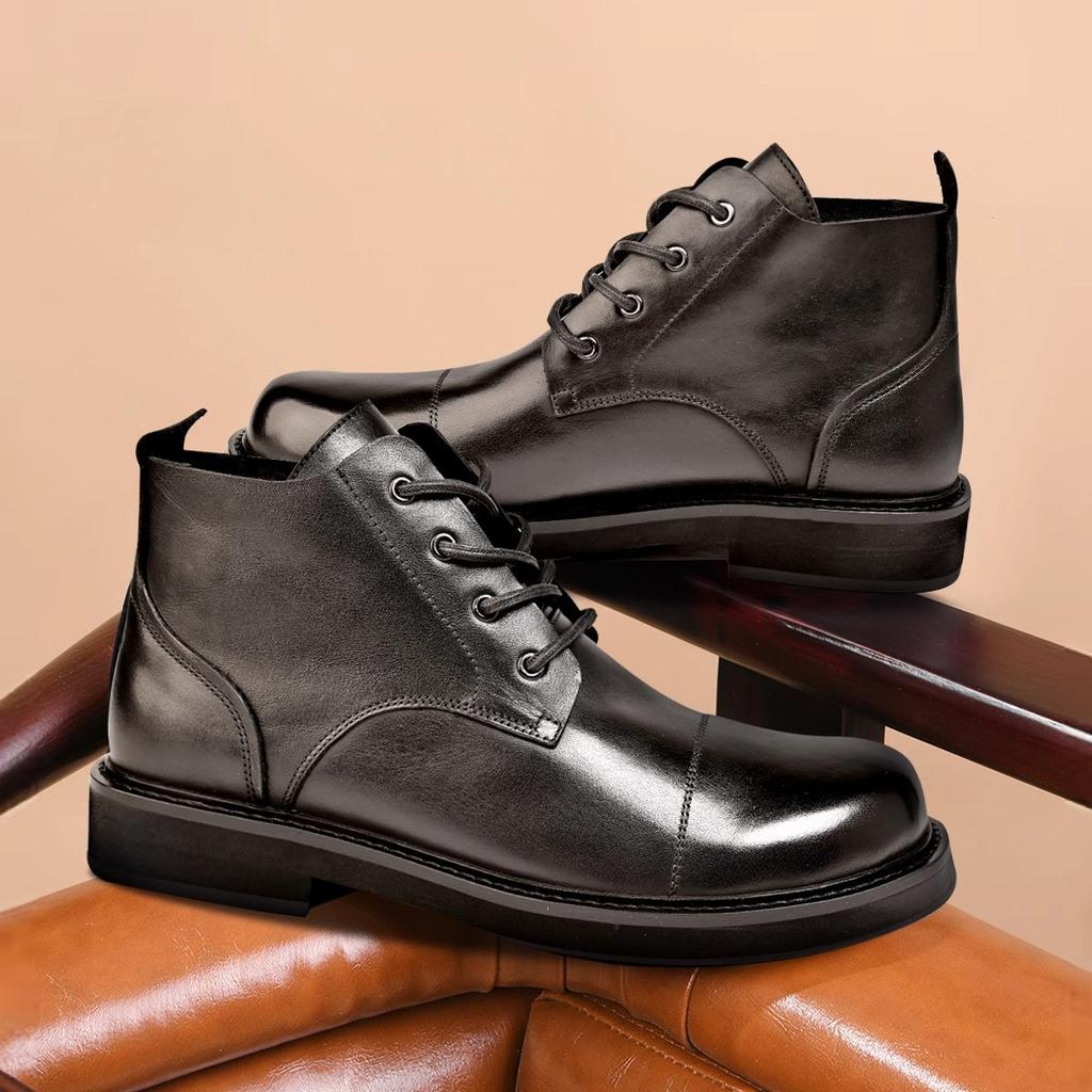 Ботинки Martin мужские кожаные британские повседневные кожаные туфли деловая помощь мужские большие кожаные ботинки мягкие подошвы короткие ботинки