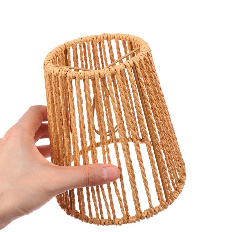 1 шт. Винтажный подвесной абажур Ручной работы Плетеный абажур Для гостиной Спальни Отеля Светильник из искусственного ротанга