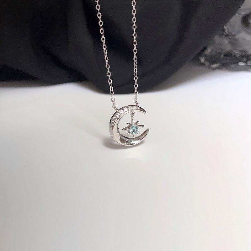 Ожерелье Star Moon Guardian для женщин, цепочка на ключицу, темперамент, модный, легкий, роскошный, нишевый дизайн