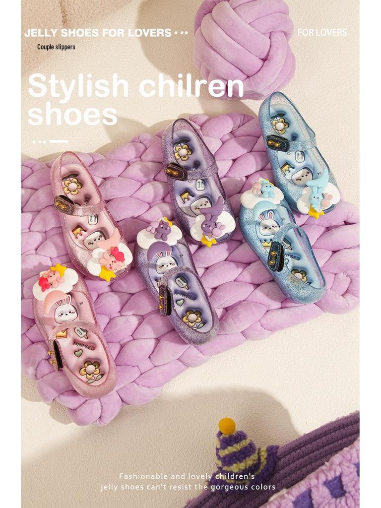 Девочковые хрустальные сандалии-пип-тоу принцессы