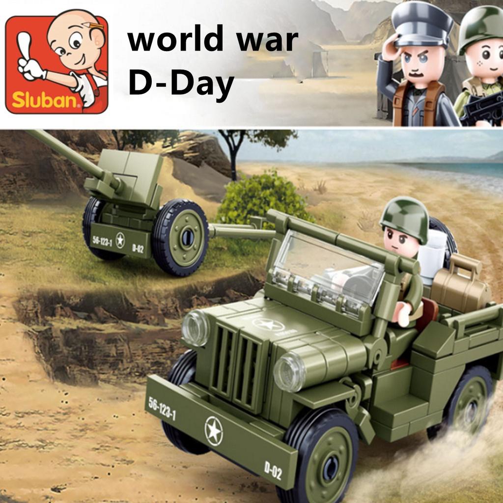 143 шт. B0853 WW2 армия Willys Jeep модель Building Block игрушечные лошадки детские кирпичи военная конструкция подарок для мальчиков