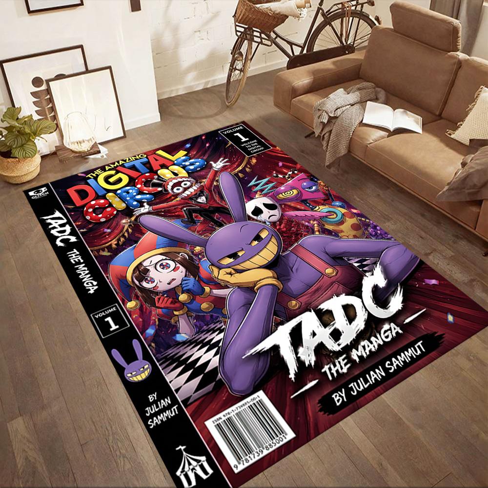 Digital Circus Area Rug Design for Living Rooms Study room Balcony Dormitory Anti-slip Rug Anime Office Decor Perfect Birthday/Christmas Gift Idea