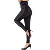 Skinny Workout Leggings Pencil Pants Female Faux Denim Bead Design Running Leggins Slim High Waist Elastic Seamless