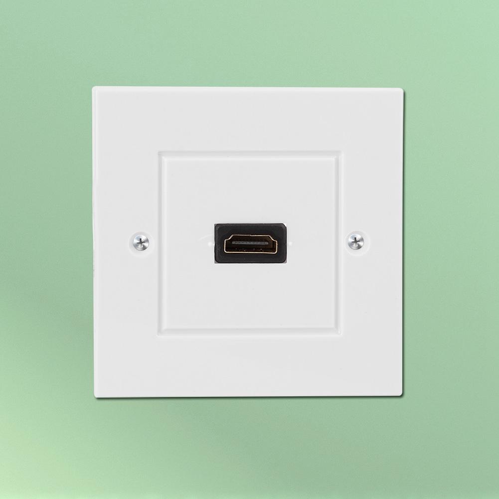 Белая настенная панель HDMI с кабелем для здания домашнего офиса отеля, стандарт США