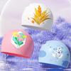 Floral Printed Swim Caps for Women Long Hair Ear Protection Swimming Caps Large Size Soft Silicone Swimming Cap Pool Accessories