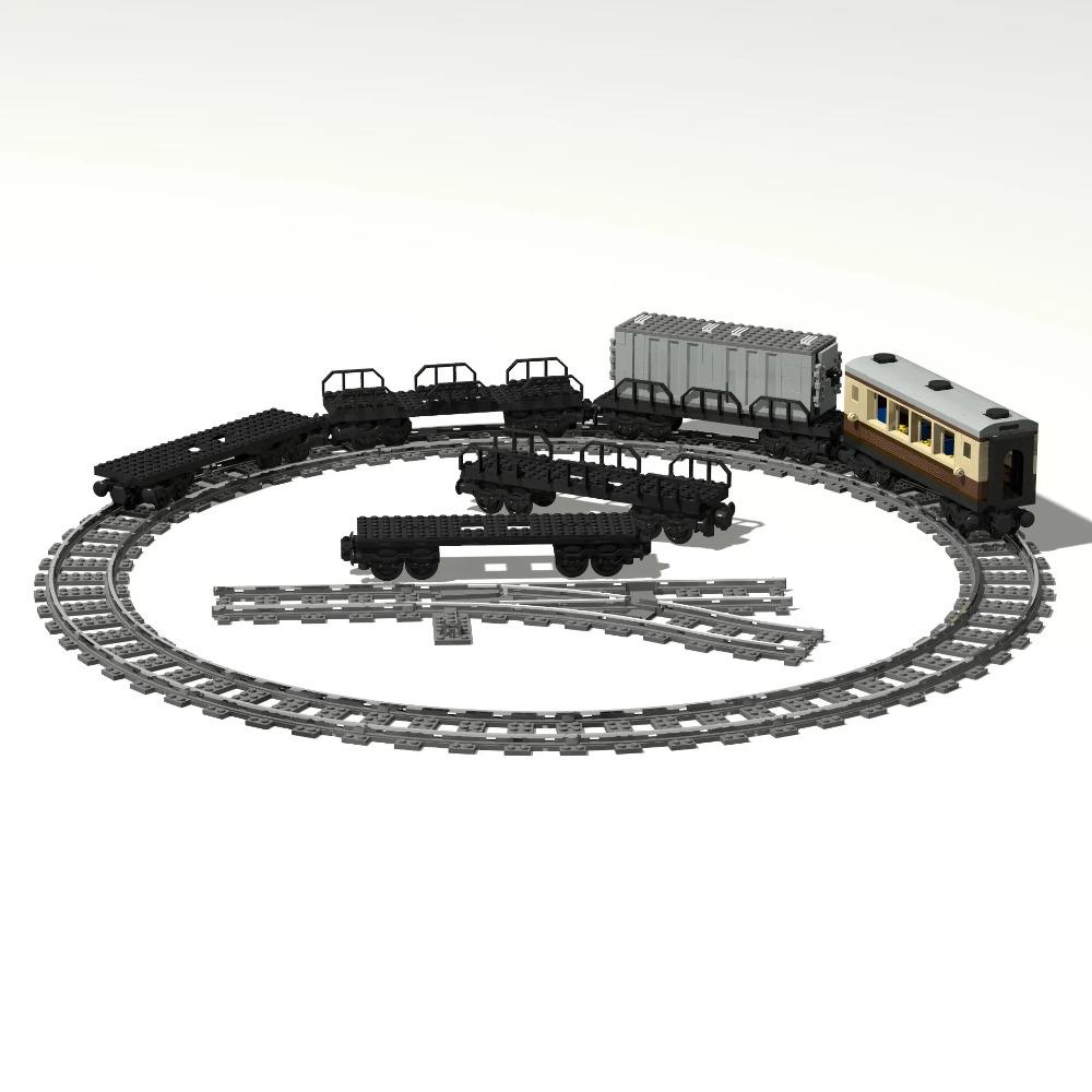 Городской поезд Технические Строительные Блоки 6x24 Основа Пассажирский Грузовой поезд Магнитное Соединение Колесо Вагон КреативныеИгрушки для Детей