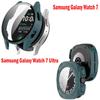 PC Case+Glass for Samsung Galaxy Watch 7 44mm 40mm Ultra 47mm Accessories Protective Case With Screen Protector Shell Cover