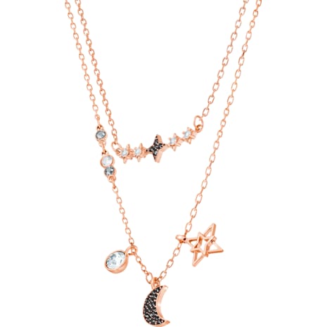 Swarovski Symbolic Moon Necklace Set Multi colored Mixed Plating 5273290