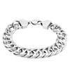 Shinjuku Gin No Kura Extra Thick, Lightweight Double Curb Chain Bracelet, 925 Sterling Silver, 18cm, Simple, Chunky, Hard, Thick, Large, Wide, Men's