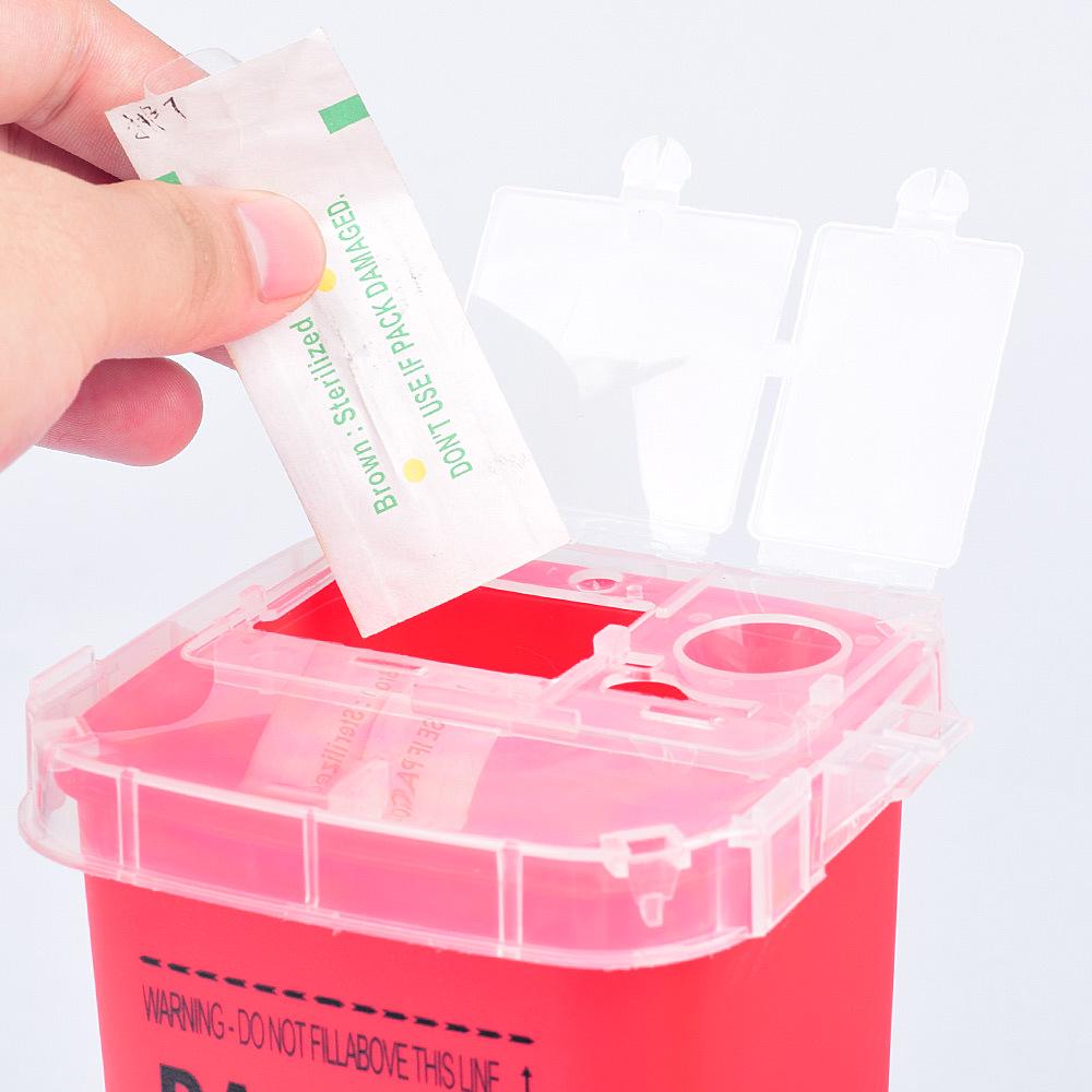 Одноразовое ведро для утилизации игл для микроблейдинга