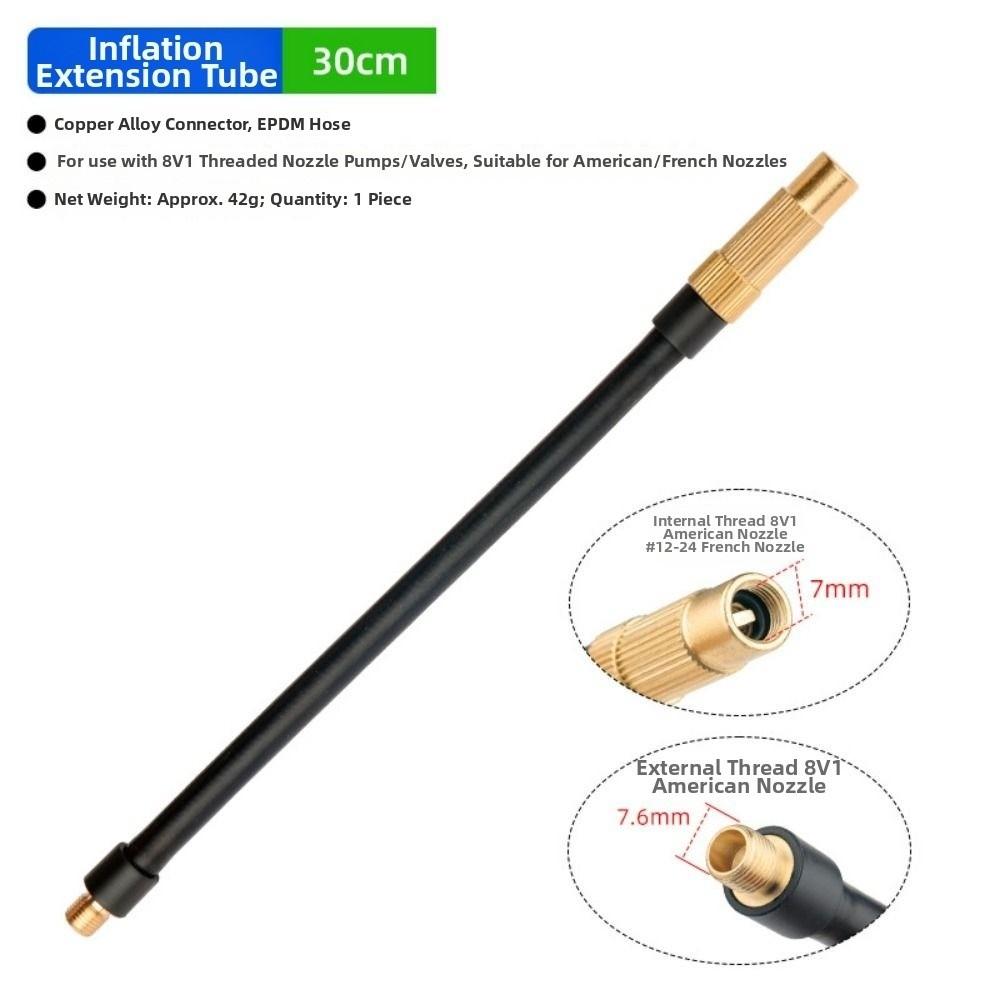 EPDM Pipe Hose External 8V1 Thread Bicycle Tire Inflator for Inflatable SUP Seat Kayak