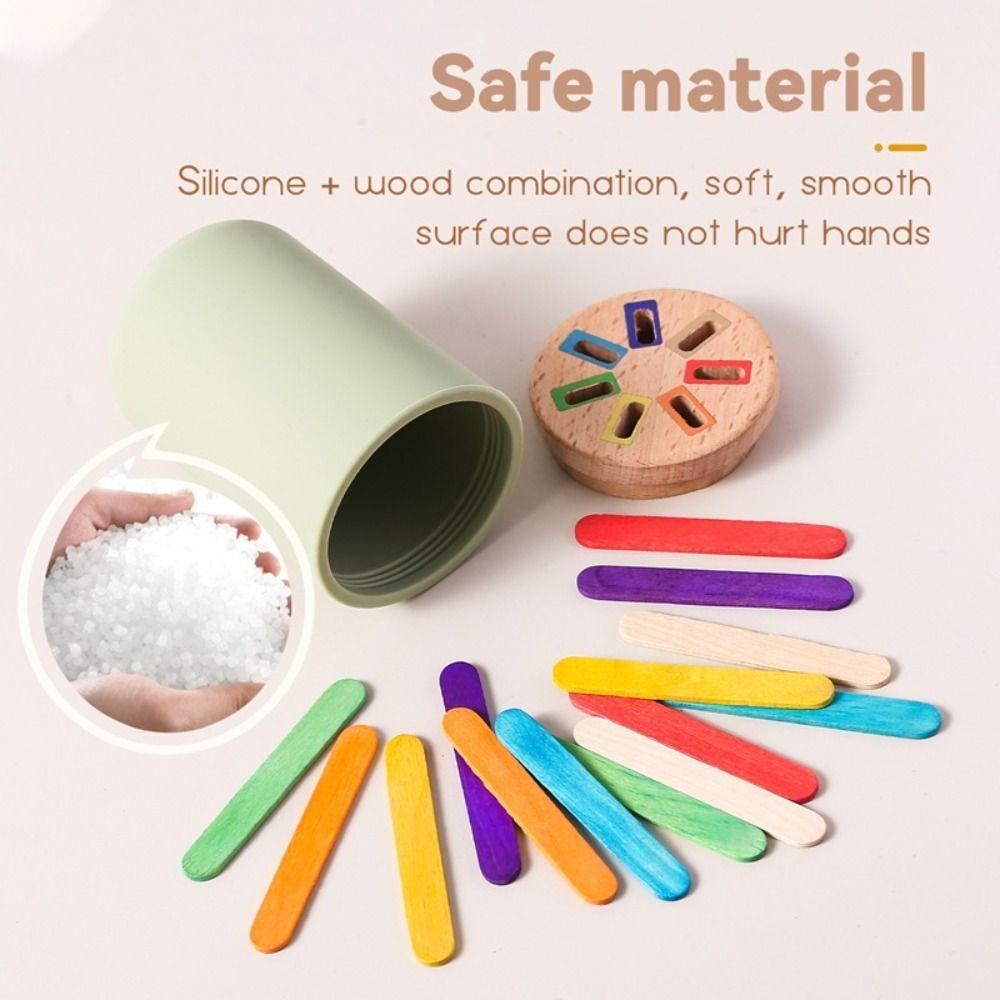 Montessori Shape and Color Sorting Toy Wooden Fine Motor Sensory Toy Kids Girls Boys
