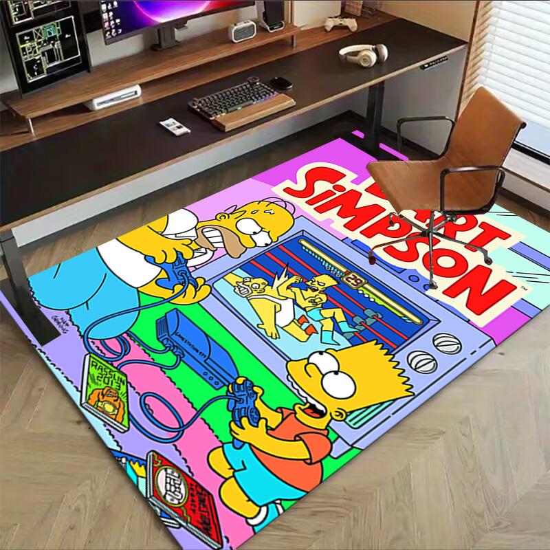 1pc Simpsons Family Dinner Carpet for Playroom Bedroom Living Room Sofa Home Decor,kids Game Area Rug Non-slip Floor Mat Y82664