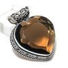 Драгоценный камень Дымчатый Топаз Ручная работа 925 стерлинговое серебро Ювелирная подвеска 1,65" i6v07