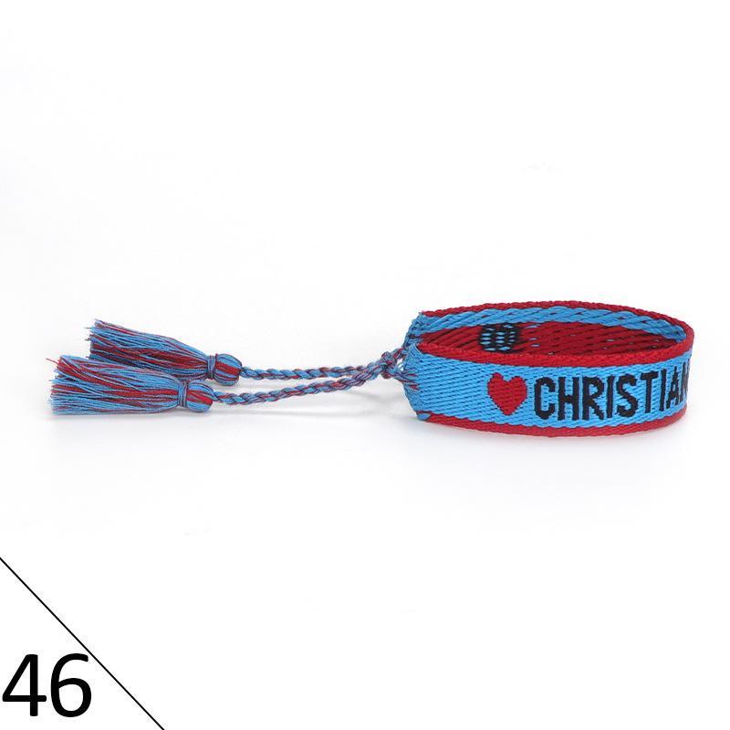 Браслет дружбы ручной работы с вышивкой и кисточками для женщин