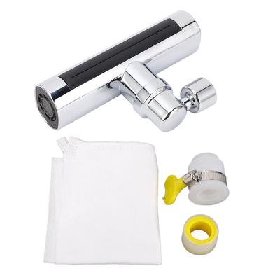 Кухонный удлинитель крана 360 градусов, 4 режима, водопад, насадка для крана высокого давления, сменный, серебристый