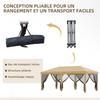 3 x 6m Pop Up Gazebo, Outdoor Canopy Shelter, Marquee Party Wedding Tent with 6 Mesh Walls and Carry Bag, Beige