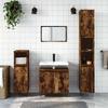 VidaXL Bathroom Cabinet Smoked Oak 58x33x60 Cm Engineered Wood 831585
