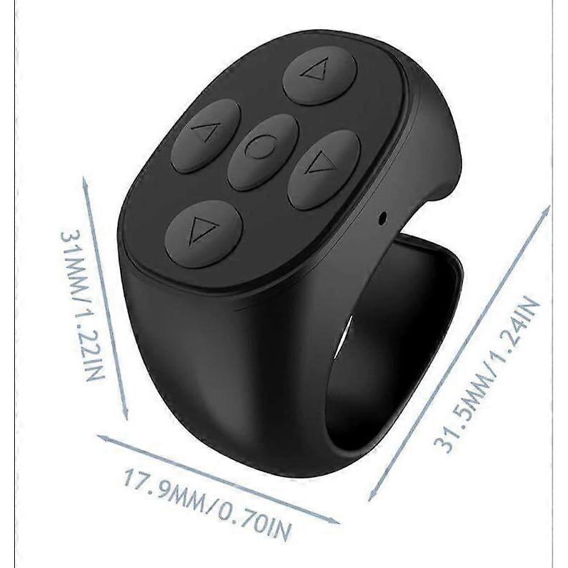 Wireless Bluetooth Ring,Remote Control Fingertip Selfie Video Controller