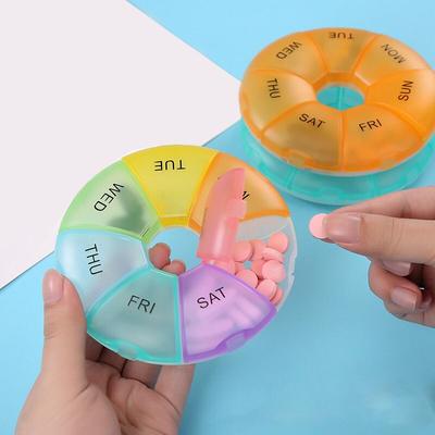 7 сеток, портативный еженедельный чехол для таблеток, коробка для хранения, контейнер, мини-органайзер для лекарств, дозатор для планшетов, разветвители, предотвращают забывание