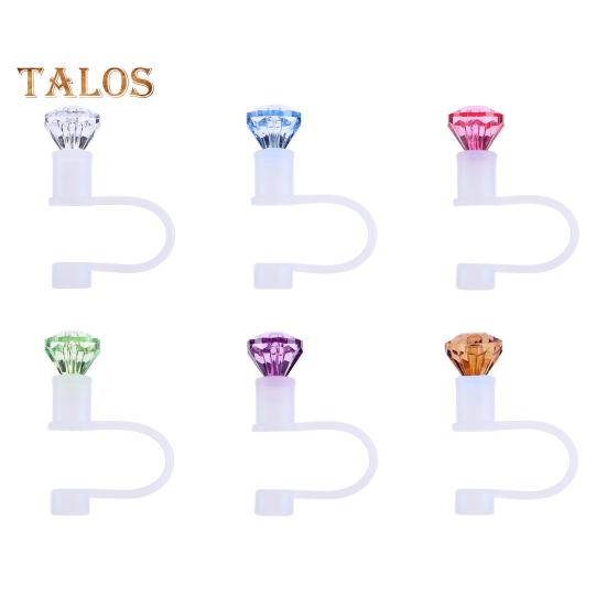 Силиконовые колпачки для соломинок, герметичные, многоразовые, экологически чистые, пыленепроницаемые, для стаканов объемом 30/40 унций, аксессуары, искусственные алмазные заглушки для стаканов