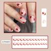 24PCS/SET Quick Nails Flower Diamond Manicure Long Ballet False Nails Waterproof Wearable Ready-made Nail Stickers