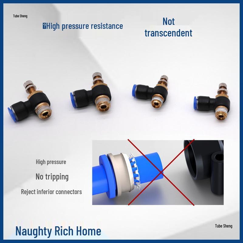 Pneumatic Connector SL8-02, Throttle Valve SL6-01, Speed Control Valve SL4-M5, Air Hose SL10-03, SL12-04