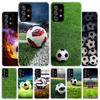 Football Soccer Ball Design Cover Phone Case For Samsung Galaxy A53 A52 A73 A72 A12 5G A13 A22 A23 A32 A33 A02S A03S A42 A43 A50