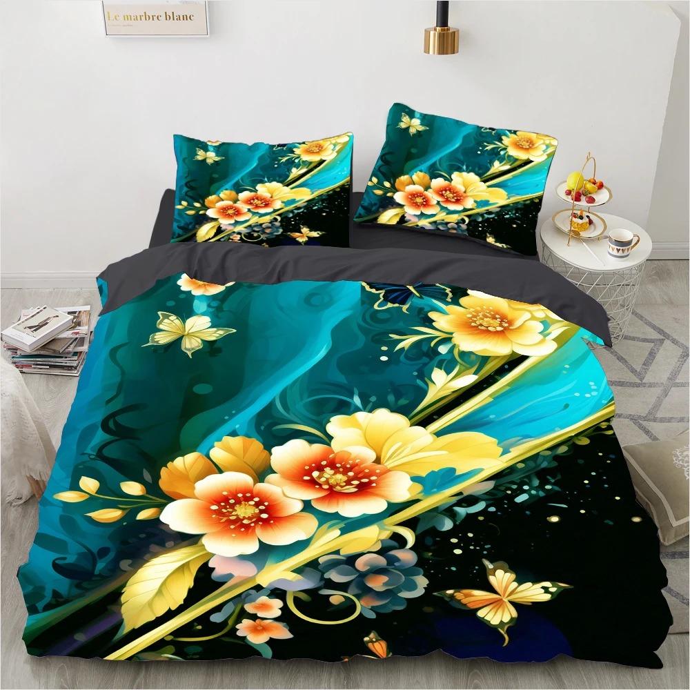 3D Bedding Collection Luxury Duvet Cover Collection Bed Collection Duvet Cover 220X240 With Pillowcase Comforter Cover Bedding Collections Blue But