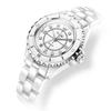OLEVS Fashion Women's Casual Elegant Simple Quartz Watch Gift for Women Wristwatch Pure White Ceramic Strap Casual Relogio