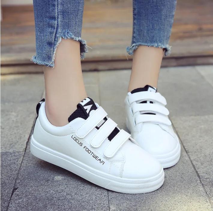 Обувь для женщин мода белый искусственная кожа женские кроссовки Tenis Feminino Zapatos De Mujer женские повседневные удобные вулканизированные туфли