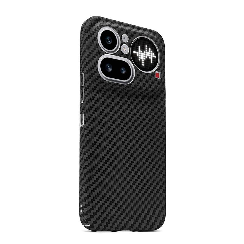 Magnetic Case For Nothing Phone 4a Pro Case For Magsafe Embossed Carbon Fiber Striped Pattern PC Hard Cover