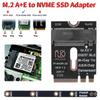 Адаптер M.2 A+E для NVME SSD Ключ A/E к Ключу M Карта расширения PCIE 4.0 Интерфейс M2 WIFI для материнской платы ноутбука SSD 2280