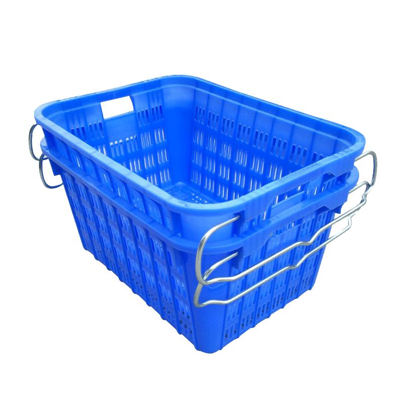 Heavy-Duty Rectangular Plastic Turnover Basket