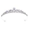 Fashion Zircon Bridal Tiara Headpiece Silver Color Crystal Wedding Crown Hair Accessories Women Birthday Party Rhinestone Crowns