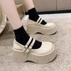 Fashion Women Pumps Mary Jane 8CM High Heel Platform Wedge Spring Ladies Sandals Belt Buckle Classic Sweet Punk Female Lolita Shoes