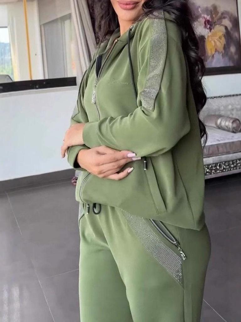 2024 Euro-American Autumn/Winter Casual Long Sleeve Sweatshirt and Pants Set