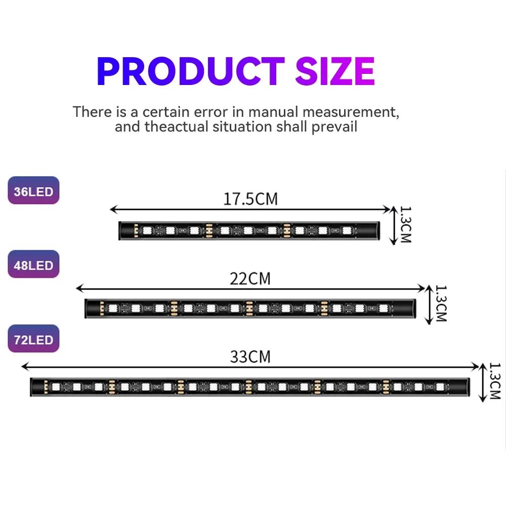 Декоративные лампы для салона автомобиля Полоски Атмосферные лампы Холодный свет Декоративная панель управления Консоль Авто Светодиодные фонари Освещение для вечеринок