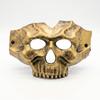 Gold Skull Mask PU Cosplay Halloween Accessory for Themed Party Music Festival Prop Carnaval Mask for Men Masque Mardi Gras Mask