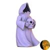 Halloween Decoration 3D Printed Ghosts Figure Faceless Standing Ghost Statue Ornament with LED Tea Lights