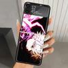 Чехол из твердого ПК Jujutsus Gojo Satoru для Samsung Galaxy Z Flip 6 5 4 3 Черная крышка ZFlip6 Flip5 Flip4 5G Складные чехлы с принтом