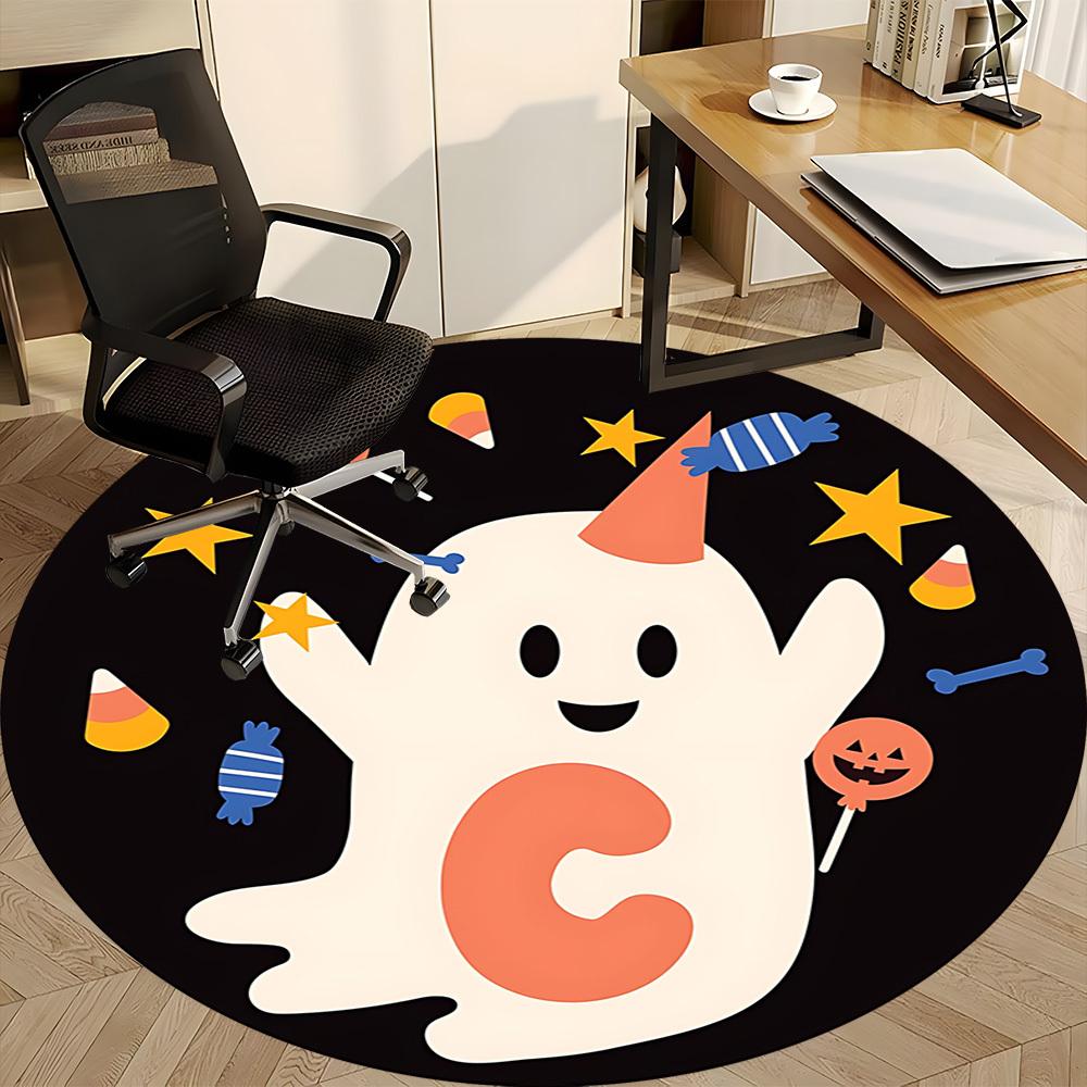 1PC Halloween Ghost Chair Carpet for Office, Indoor Non-Slip Washable Carpet, Soft Comfortable Mat For Office Room yy250930191