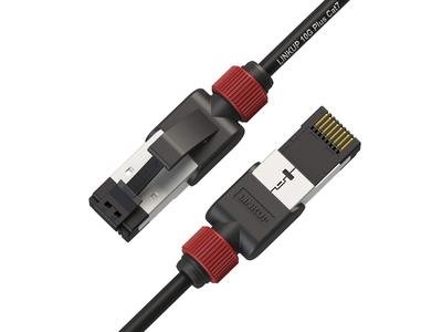 Кабель LAN LINKUP Cat7 с разъемами RJ45 10 гигабит, с двойным экранированием Ethernet для и Интернета, сетевой кабель категории 7, кабель 40G 30AWG, черный