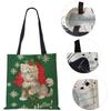 Рождественские носки с кошачьим принтом, сумки для покупок, милые складные многоразовые сумки-тоут на плечо, сумки Anvas для женщин и леди