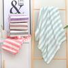 Коралловый флис Высокоплотное катионное полосатое банное полотенце Основа Трикотажное впитывающее полотенце Набор банных полотенец Полотенца для уборки ванной комнаты
