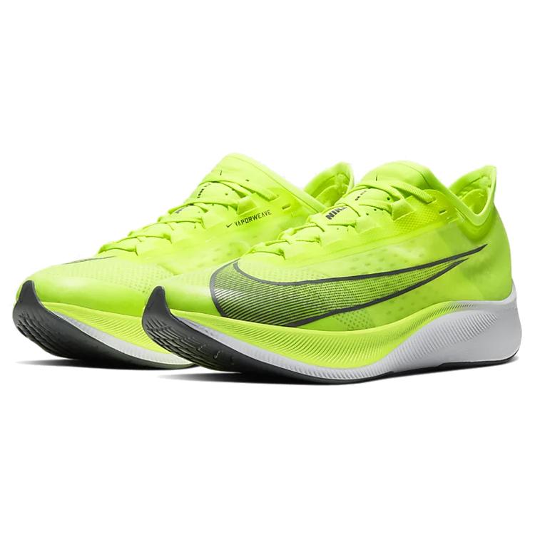 Nike Zoom Fly 3 'Volt' (Unisex) Volt / White / Smoke Grey Running Shoes AT8240 700