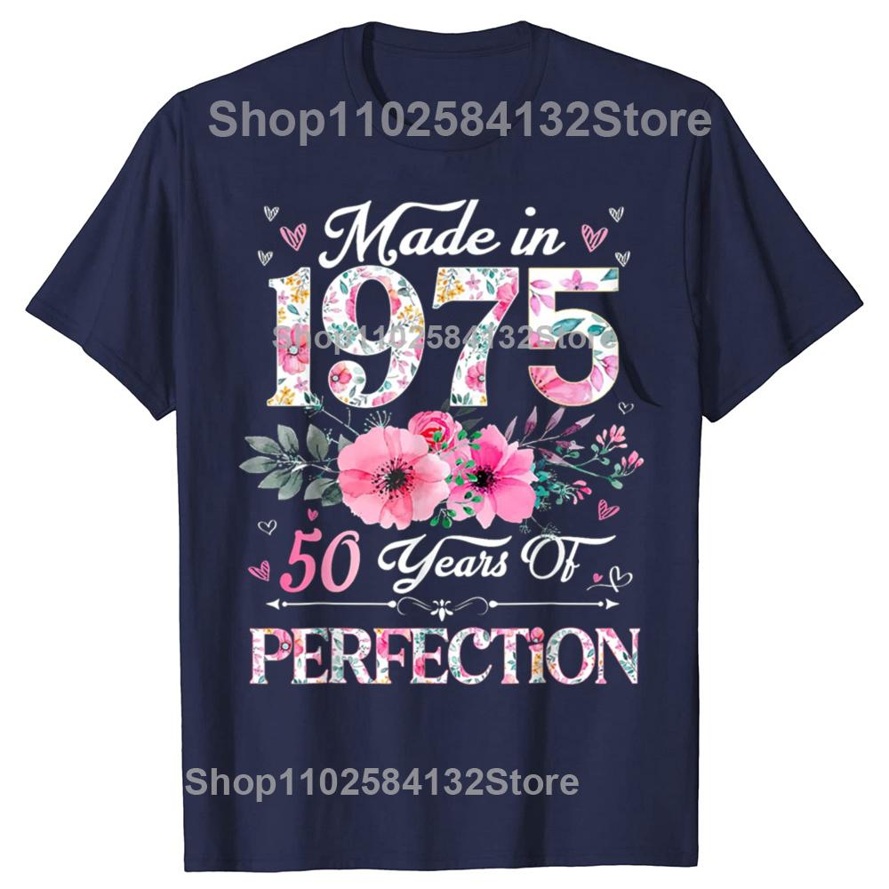 Подарок на 50-летие 50 лет Винтажная 1975 года Ограниченный выпуск Мужская футболка Новая Хлопок Короткий рукав Смешные Футболки для Отца Папы