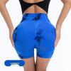 Women's Tie-Dye High Waist Peach Yoga Shorts - Hip Lifting Sport Running Fitness Pants
